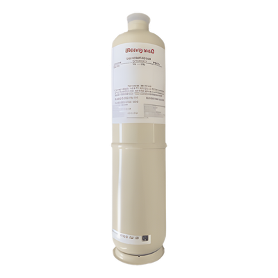Cilindro de gas de calibración de monóxido de carbono 100 ppm balance aire, capacidad 103 litros, conexión C-10