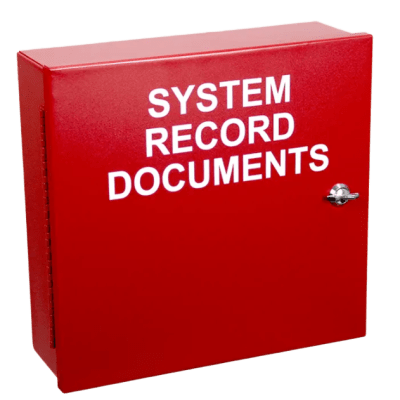 Caja Metálica Roja Serie | Documentos De Registro Del Sistema | Con Cerradura De Botón | 12x12x4