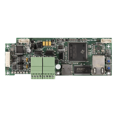 Módulo de Comunicaciones Seriales y TCP-IP / 2x RS232 + 2x RS485 + Ethernet LAN / Protocolos ESPA444-PASO-WEB-SMART / Email + Web + Video ONVIF + BACnet