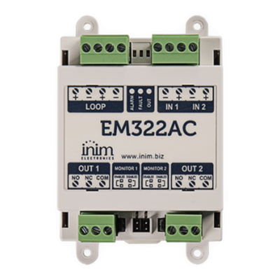 Módulo de Control | 2 Entradas Supervisadas | 2 Salidas de Relé 230 VCA | Tecnología LoopMap | Autodireccionamiento | Aislador de cortocircuito incluido
