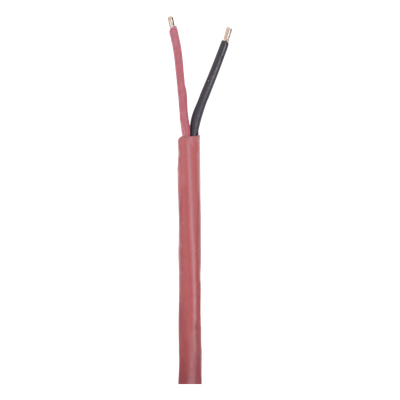 Bobina de 305 Metros (1000 Pies) de Alambre 2 x 16 AWG, Tipo FPLR, de Color Rojo, para Aplicaciones en Sistemas de Detección de Incendio y Sistemas de Evacuación.