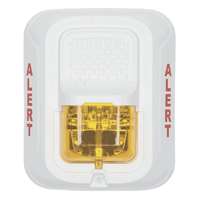 Lámpara Estroboscópica Color Blanco, para Notificación de Alerta, Montaje en Pared, Lente Estroboscópico Color Ámbar, Candelas Seleccionables