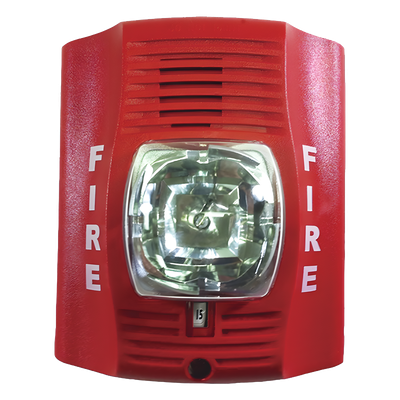 Lámpara estroboscópica para exterior, montaje en pared, candela seleccionable de 15 a 115 cd, Serie K SpectrAlert Advance