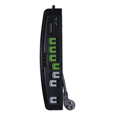 Multicontacto Con Supresor de Picos, Voltaje de Entrada 125 Vca NEMA 5-15P, Con 7 Salidas NEMA 5-15R, 2250 Joules, Protección RJ11