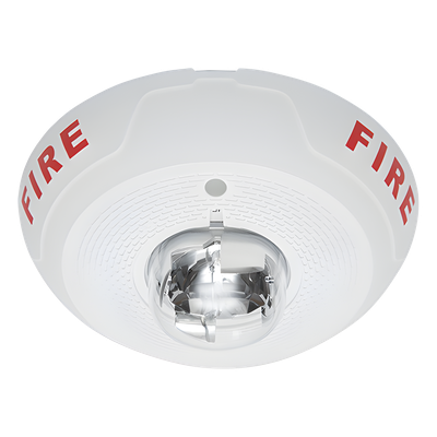 Lámpara estroboscópica de techo para notificación de incendio, blanca, candela seleccionable, Serie L