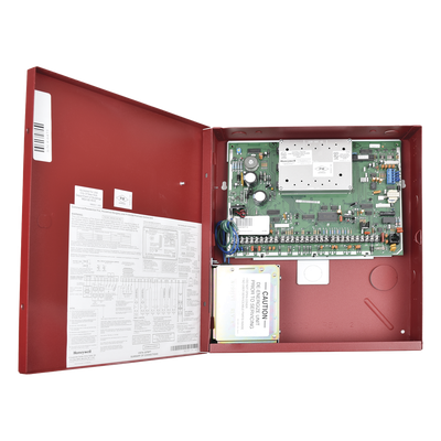 Panel de control híbrido de intrusión e incendio con 2 particiones, expandible hasta 32 zonas