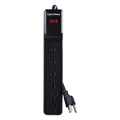 Multicontacto Con Supresor de Picos, Voltaje de Entrada 125 Vca NEMA 5-15P, Con 6 Salidas NEMA 5-15R, 1200 Joules