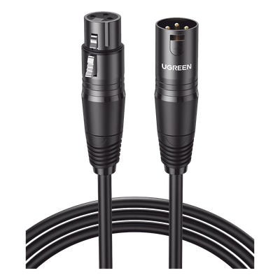 Cable para Micrófono XLR Tipo Canon Macho a Hembra | 5 Metros Plug & Play | Anti interferencias | Triple Blindaje | Alta Calidad | Color Negro
