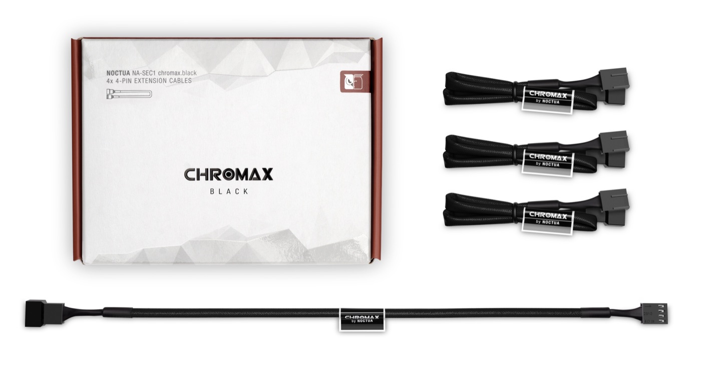 NOCTUA 4 CABLES DE EXTENSION NA-SEC1 CH.BK
