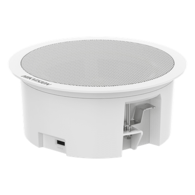Bocina (Altavoz IP) Con Bluetooth | Montaje en Plafón | 3 Watts | No requiere amplificador | PoE+ | Entrada de alarma | Soporta Bocinas secundarias | Voceo en tiempo real | Calendarización de audios | Síntesis de Voz (TTS)