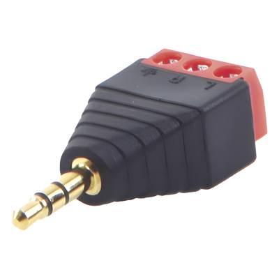 Conector de audio de 3.5mm macho a terminal de tornillo de 3 pines