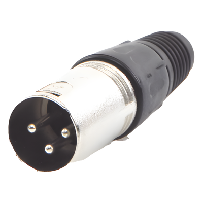 Conector XLR 3 Pines Macho | Ideal para Conexiones de Micrófonos, Mezcladoras | Equipo de Audio Profesional