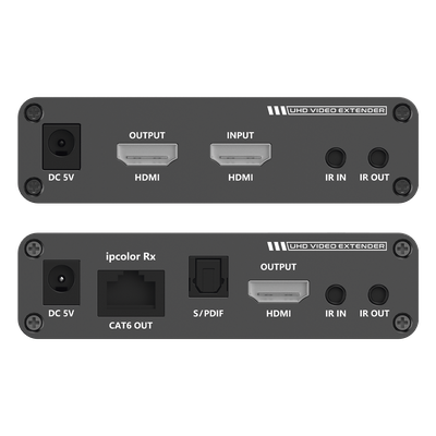 Kit Extensor HDMI hasta 700 metros con Conexión en Cascada / 4K @ 60 Hz/ 70 metros PTP con Cat 6, 6a y 7 / IPCOLOR / CERO LATENCIA / SIN COMPRIMIR / Salida Loop / IR bidireccional / Puerto S/PDIF / Soporta ARC / Soporta 10 TT-676-Rx.