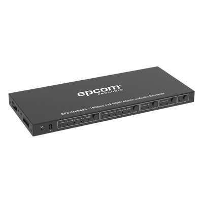 Matricial HDMI | 4x2 | 4K2K@60Hz | HDR | YCbCr 4:4:4 | EDID Auto | Extractor de Audio | Salida de audio análoga y digitalizados | HDCP 2.2 | 18 Gbps