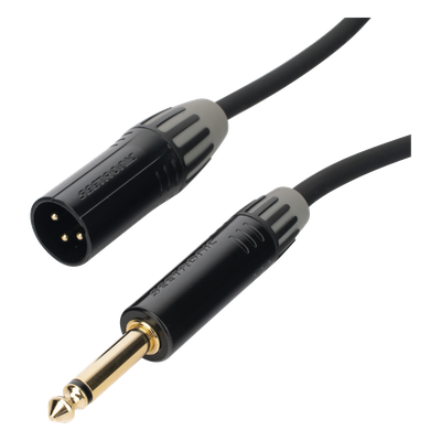 Cable de Audio | XLR 3 Polos Macho a Plug 1/4 in mono | Conector Seetronic Serie M SCMF3 - MP2X | Longitud 3m