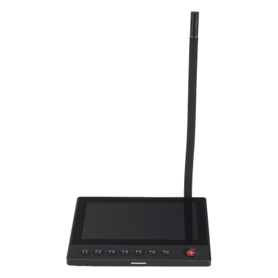Micrófono IP | No requiere amplificador | 12 VCD | Pantalla Touch 7" | Transmisión en Tiempo Real | Integración con HikCentral Professional