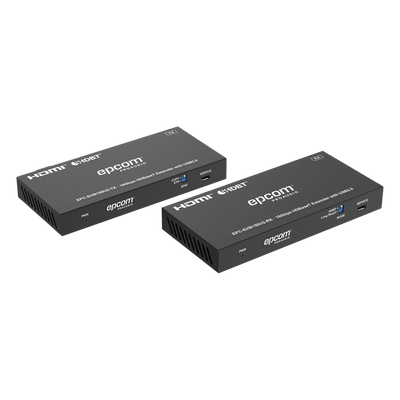 Kit Extensor HDMI con KVM |  4K@60Hz 4:4:4 | 150m en 1080 | 120m en 4K | HDBaseT | USB 2.0 | IR Bidireccional | POC | EDID 