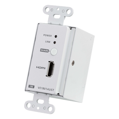 Transmisor HDMI | 4K a 40 metros | HDBaseT-Lite con placa de pared estadounidense/PoH