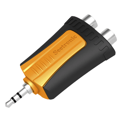 Conector Estéreo | 3.5 mm - 2 x conector Hembra RCA | Adaptador de Carcasa de Plástico