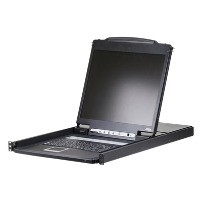 Conmutador KVM | LCD de riel único | VGA PS/2 | USB de 8 puertos 