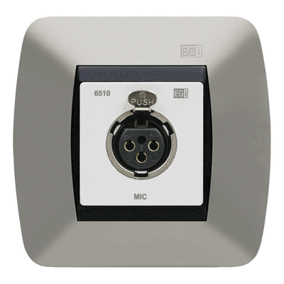 CONEXIÓN CAJA 60 MM. XLR HEMBRA DE PARED. BLANCO.