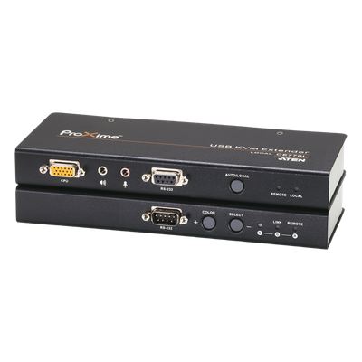 Kit Extensor KVM | VGA/Audio | Cat5e | 300m | 1280 x 1024 | Deskew | Puertos RS232 | Función de compensación de señal