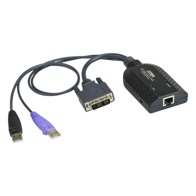 Adaptador KVM DVI USB compatible Smart Card con Virtual Media 