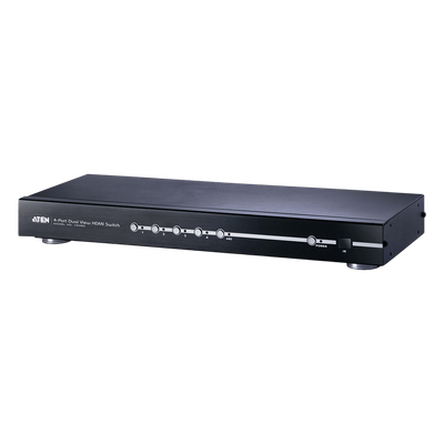 Switch HDMI de 4 puertos con salida dual 