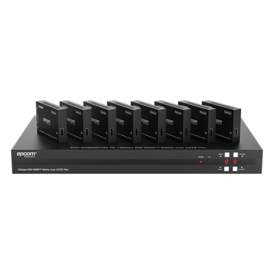 Matriz HDMI 8x8 | 4K@60Hz 4:4:4 | 8 Salidas HDMI + 8 CAT | Extensión hasta 70 m | Audio HD | Control IR/LAN/RS-232/Web GUI