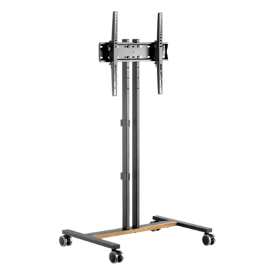 Soporte Móvil para Pantalla | Compatibilidad VESA 200x200 hasta  600x400 / Ruedas con Frenos / Ajuste de Altura y Ángulo / Soporte para TV de hasta 55 Pulgadas / Capacidad de Peso 35 kg