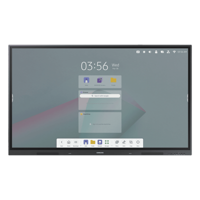 Pantalla Interactiva 65" / Resolución 4K UHD (3840x2160) / Táctil IR / Brillo 400 nits / Android 13 / WiFi 5 y Bluetooth 5.2 / Compatible VESA 600x400