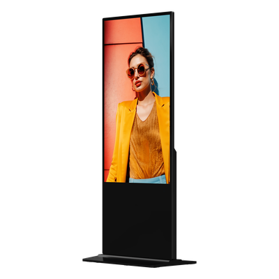 Pantalla de 55" 4K para Publicidad Digital / Base para Piso (Totem) / Gestión de Contenido y Control Centralizado