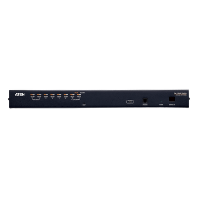 Switch KVM | Conexión Cat 5e | 8 puertos | Resolución 1920 x 1200 |  Conexión de Múltiples Switches | Compatible Windows, Linux, Mac