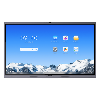 Pantalla Interactiva Touch de 75" Android 14 / Asistentes IA / Google Suite Preinstalado con Certificación EDLA / Cámara Web 8 MP / Resolución 4K / Bocinas Integradas / Entradas HDMI y VGA / Incluye 2 Lápices para Escribir