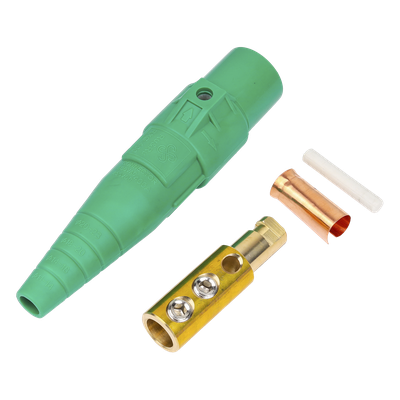 Conector Camlock Macho / 400 Amperes / AC 600V / Sección Cable 50-95 mm² / Abrazadera Compresión / Plástico Ingeniería / Varios Colores