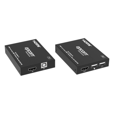 Extensor HDMI con KVM | Sobre IP | Transmisión hasta 150m | Cat5e/6 | HDCP 1.4 | 1080p | Control IR | Compatible con Switch 1G