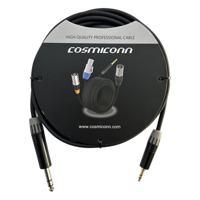 Cable 6.35mm a 3.5mm, conectores color negro MP3X-B - MTP3C-BG, length 3m