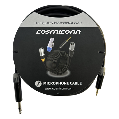 Cable 6.35mm a 3.5mm, conectores color negro MP3X-B - MTP3C-BG, length 5m