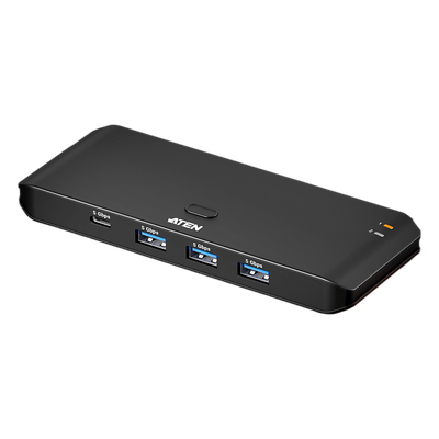 Switch Compartido USB 3.2 Gen 1 2x4 | Tipo de Host A+C | 5 Gbps | Botón Integrado | Selector Remoto | Diseño Compacto | InstaSync