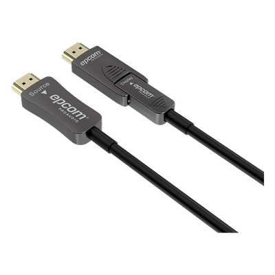 Cable HDMI Óptico Activo| 4K Real | 30 m | 18 Gbps | 4K@60Hz 4:4:4 | HDMI 2.0b | HDCP 2.2 | HDR | ARC | Conector RX Desmontable | Plug and Play