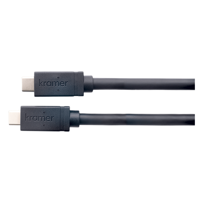 Cable Activo Híbrido AOC USB-C (M) a USB-C (M) | USB 3.2 Gen-2 SuperSpeed+ | 10 Gbps | 4K@60 Video | Carga 60W | K-Lock | 15.2 mts