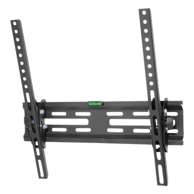 Soporte de Pared con Inclinación para pantallas de 32-55 pulg / VESA 100x100 hasta 400x400 / Capacidad de Carga 34 kg / Acabado Resistente a Rasguño 