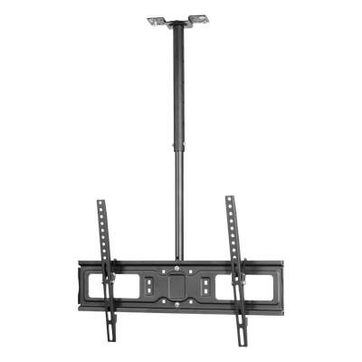 Montaje de techo Inclinable y Ajustable para pantallas desde 32-75 pulgadas / Capacidad de Carga 50 kg / VESA 200x200 hasta 600x400 / Acabado Resistente a Rasguños / Incluye Herrajes de Montaje