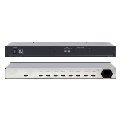 Amplificador de Distribución HDMI | 1 Entrada a 8 Salidas | 6.75 Gbps (2.25 Gbps por canal) | HDCP | Deep Color | x.v.Color | Lip Sync | CEC | 3D Pass-through | I-EDIDPro™ | Ecualización y re-Klocking™ | Indicadores LED | Rack 19
