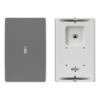 Altavoz de Pared PoE Dante 6.5 pulgadas | 2 Vías | Potencia PoE++ 10W | DSP Integrado | Mixer 2 Canales | Montaje VESA 75 mm | UL1480A | Negro o Blanco