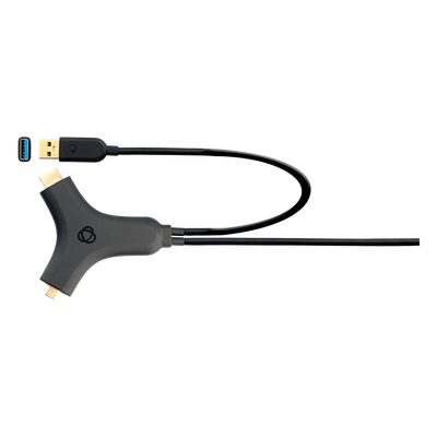 Adaptador Activo Multi-Formato | HDMI + USB 3.2 a USB-C | 4K@30Hz 4:4:4 | 60W PD | Carcasa ABS | Cable 2.7 m (8.85 ft)