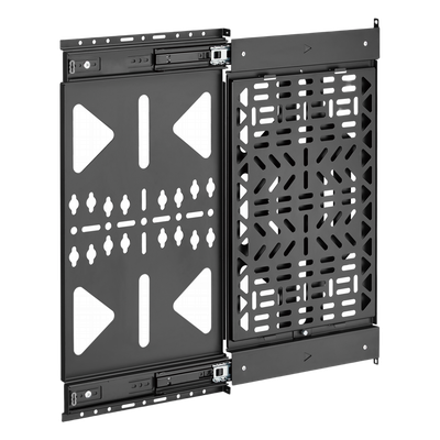 Montaje Deslizante de Almacenamiento AV | Capacidad de Carga 10 kg (22 lbs) | Rango de Deslizamiento 300 mm | Fabricado en Acero | Sistema de Sujeción Quick-Release sin Herramientas