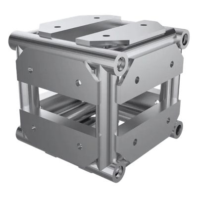 Cubo de Diseño 30x30 cm — 6 Vías de Conexión | Truss Tipo Americano | Esquina 3D