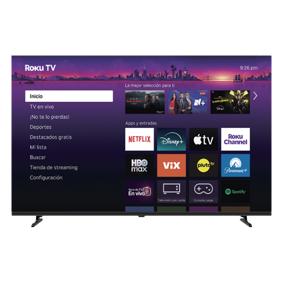 SmartTV QLED 58 Pulgadas / 4K UHD / ROKU TV / Contraste 5000:1 / 1.07 Mil Millones de Colores / Dolby Audio / WiFi Integrado / VESA 200x200 mm