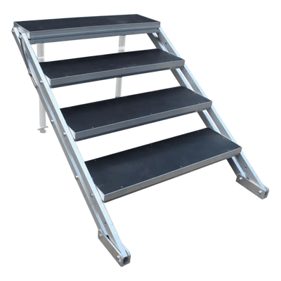 Escalera para Tarima de Escenario | Ajustable 100-170 cm | Antideslizante